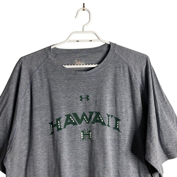 Under Armour Men's Heather Blue Crewneck Short Sleeve T-Shirt - Picture 2 of 8